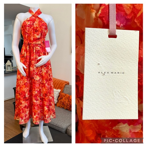 ❣️🆕ALEX MARIE DALTON CROSSOVER TROPIC GETAWAY MIDI DRESS❣️ - Picture 1 of 12